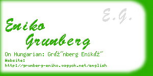 eniko grunberg business card